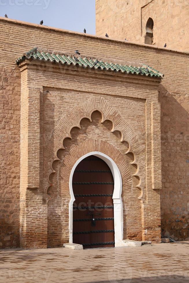 kutubiyya moskee in marrakesh, marokko foto