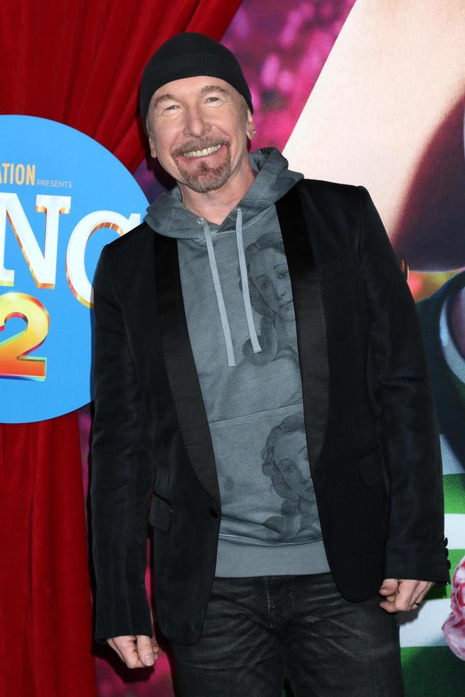 los angeles 12 dec - the edge bij de première van sing 2 in het griekse theater op 12 december 2021 in los angeles, ca foto