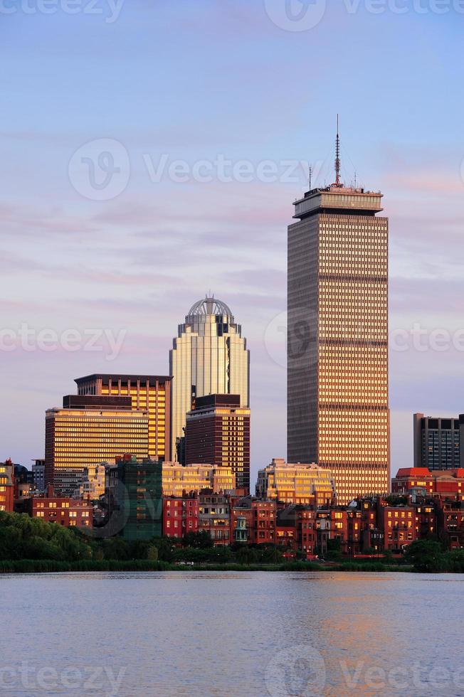 uitzicht op de skyline van boston foto