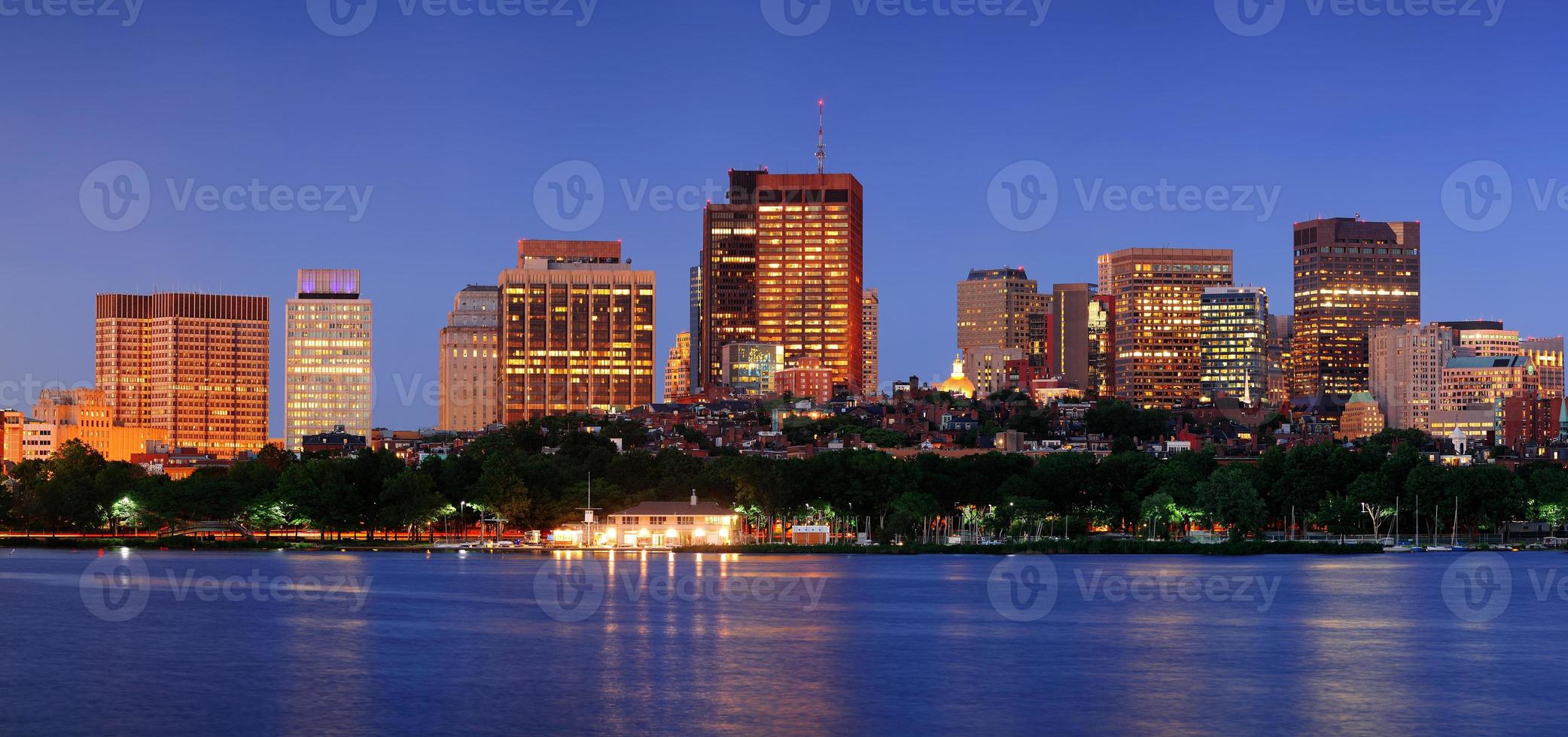 boston nacht uitzicht foto