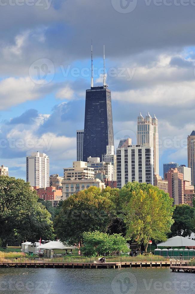 uitzicht op de skyline van chicago foto