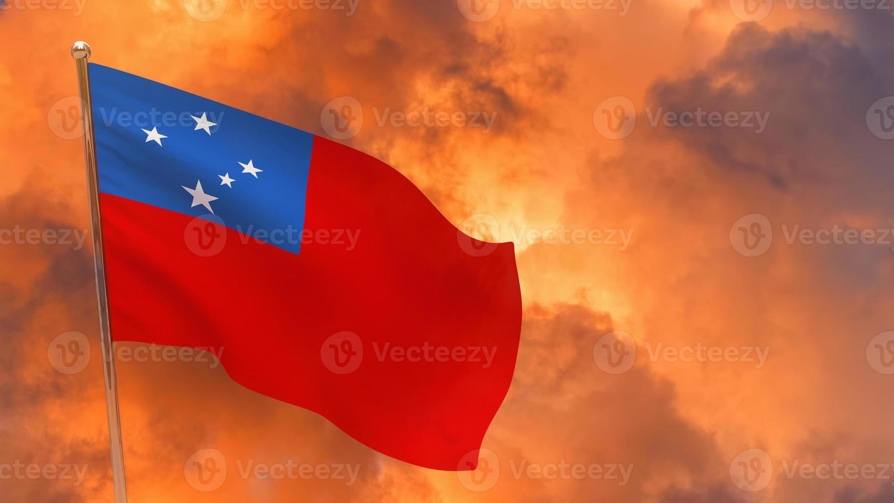 samoa vlag op paal foto