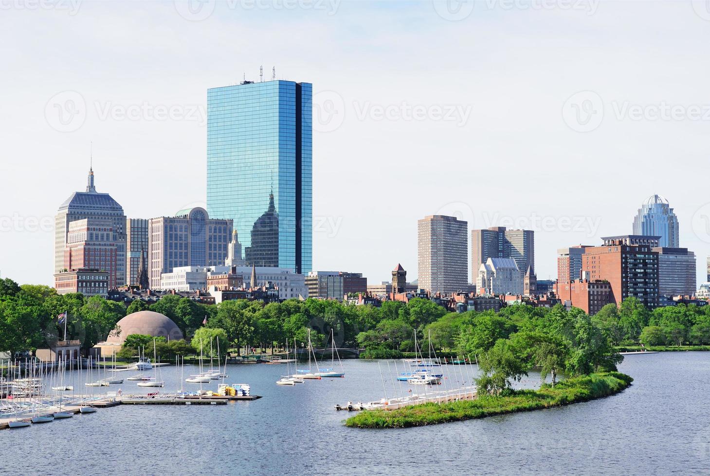 uitzicht op de skyline van boston foto