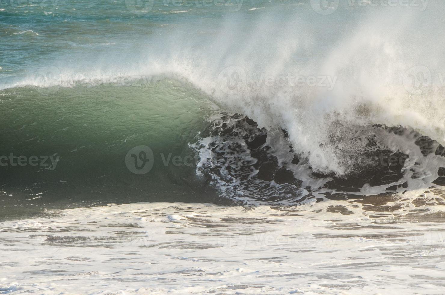 uitzicht op storm zeegezicht foto