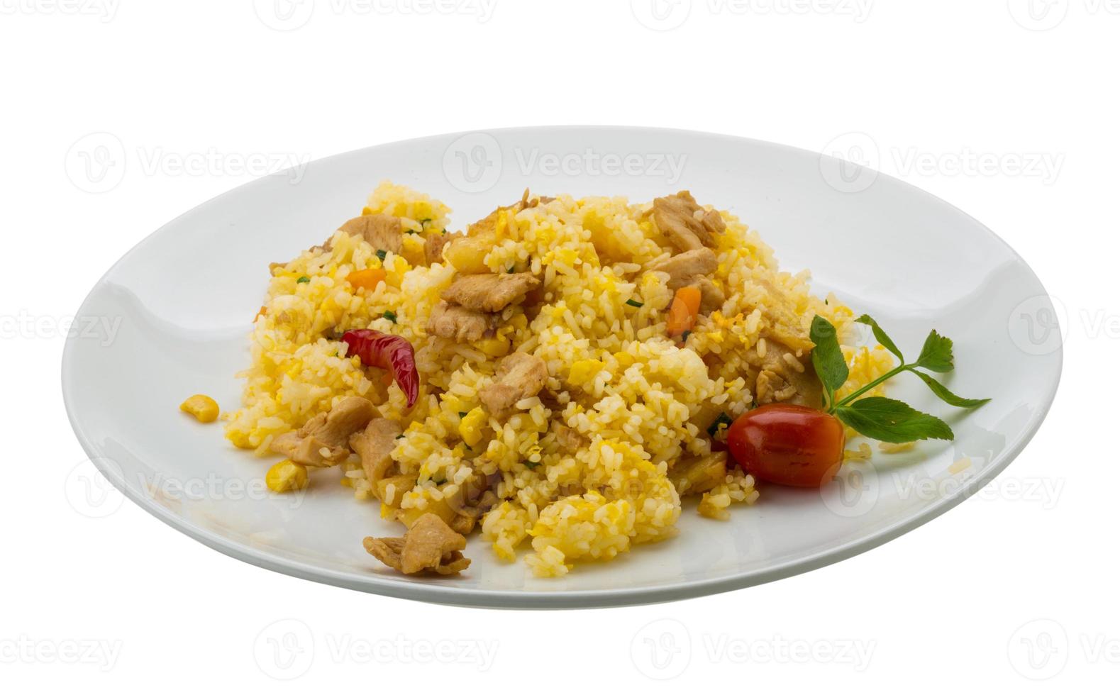 rijst met kip en ananas foto