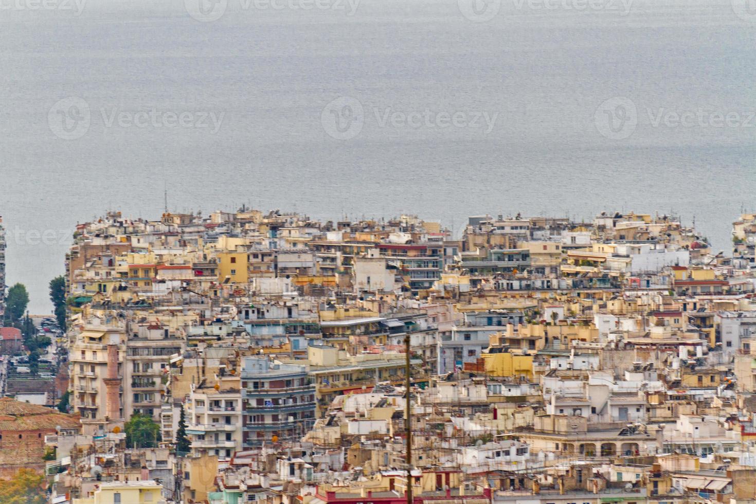 luchtfoto van thessaloniki, griekenland foto