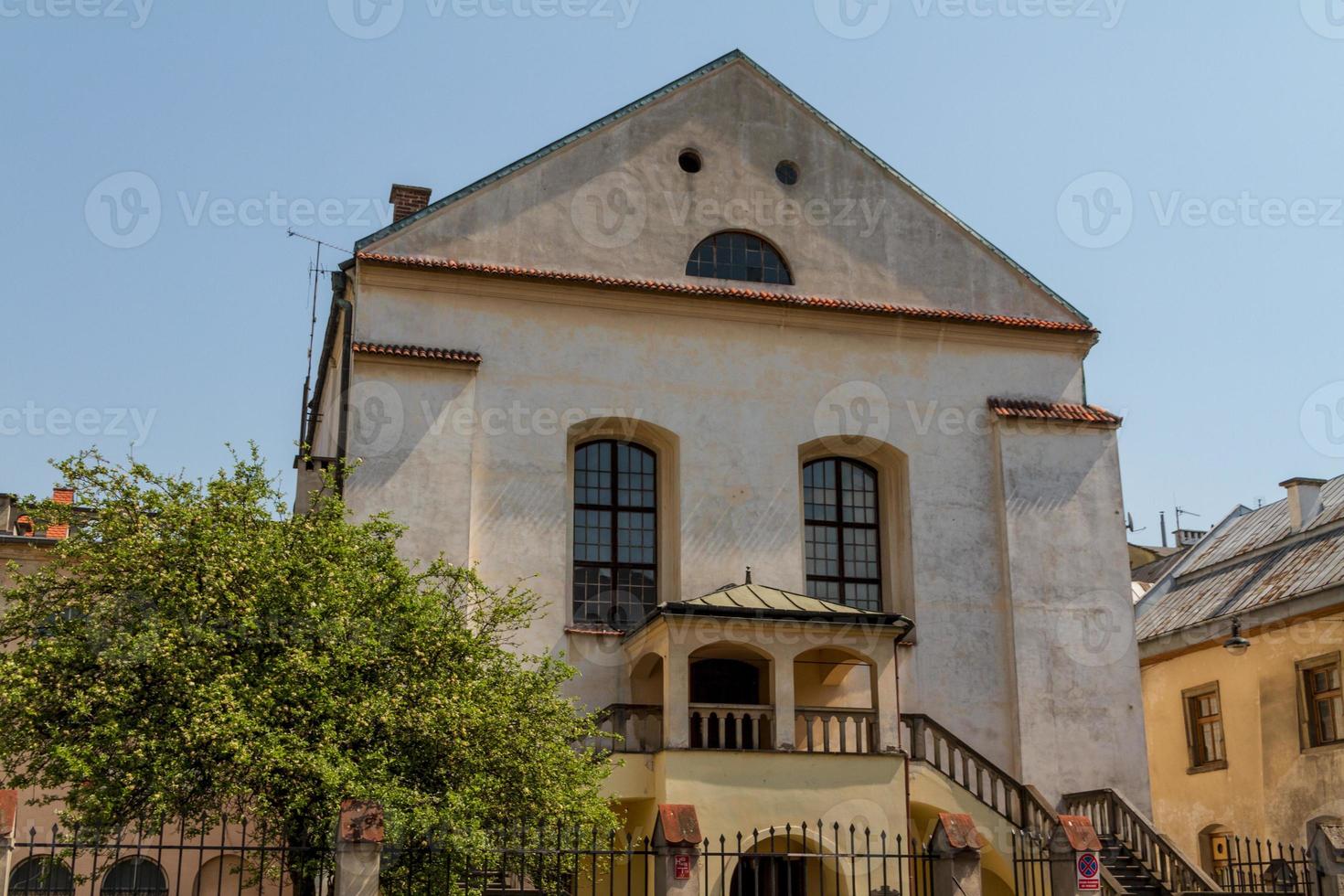 oude synagoge izaaka in het district Kazimierz van Krakau, Polen foto