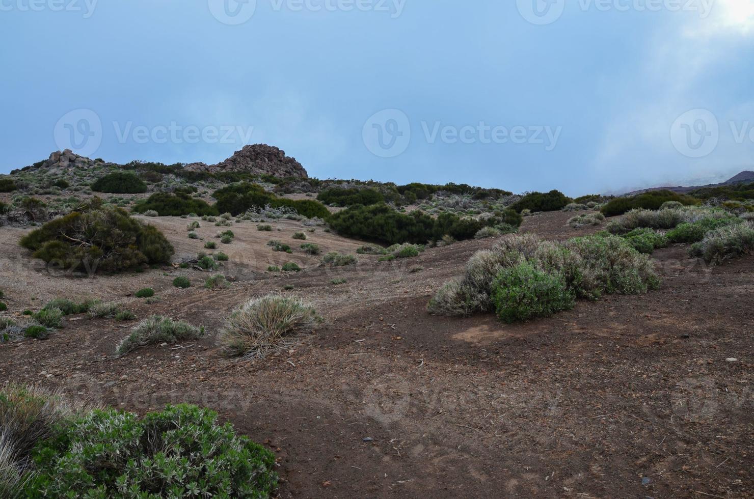 bewolkte dag in nationaal park el teide foto