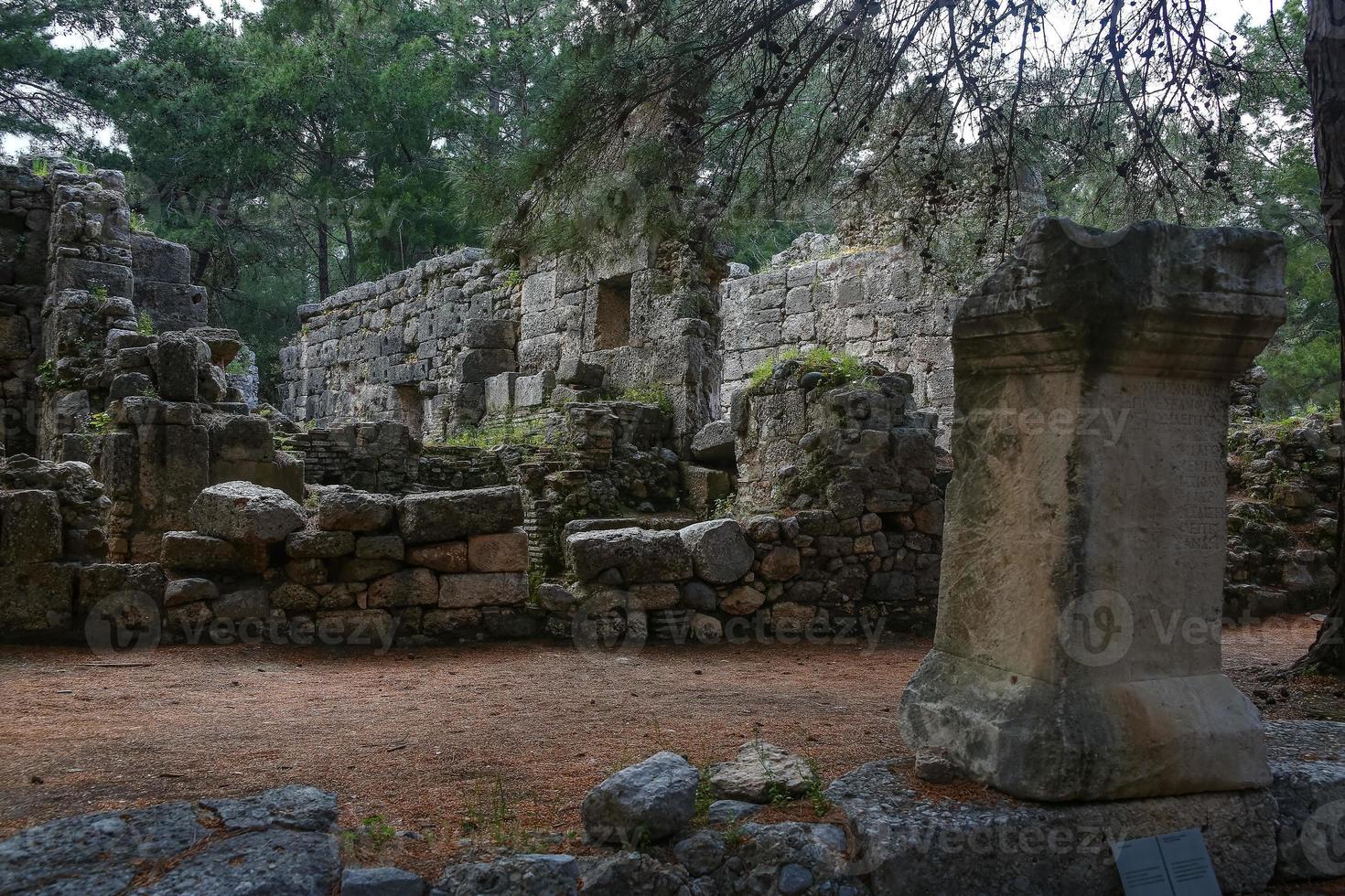 phaselis-ruïnes in turkije foto