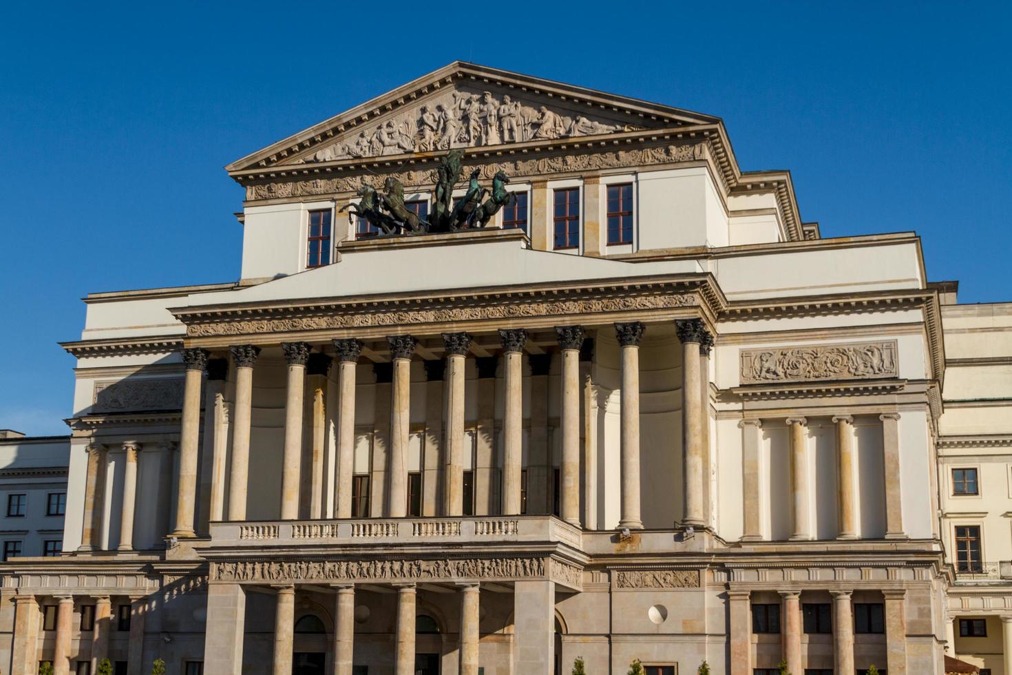 warschau, polen - nationaal operahuis en nationaal theatergebouw foto