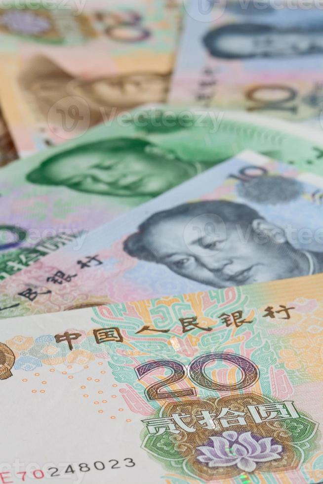 Chinese bankbiljetten voor achtergrond foto