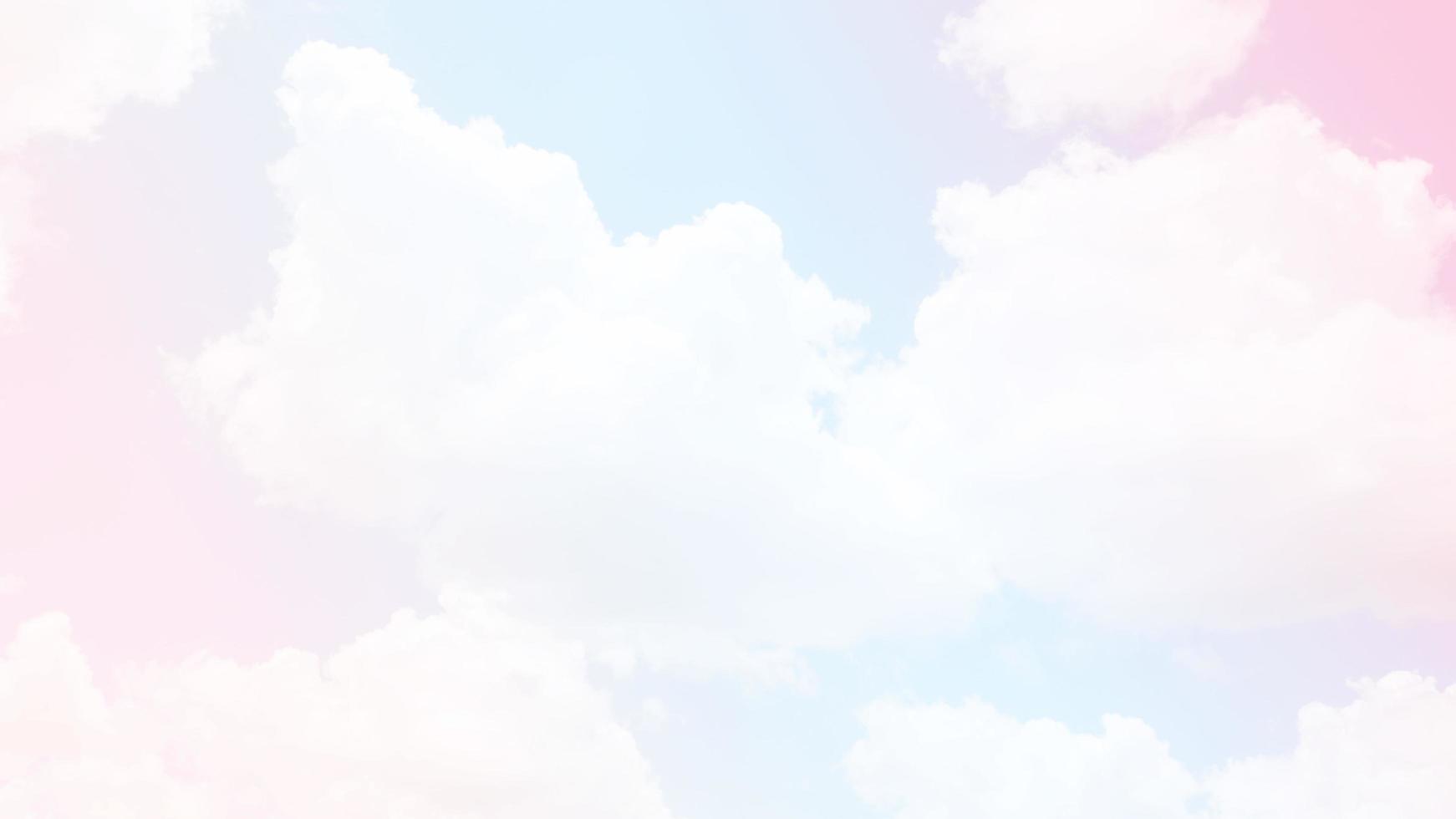 lucht en wolken op een mooie pastelkleurige achtergrond. abstracte zoete dromerige gekleurde hemelachtergrond foto