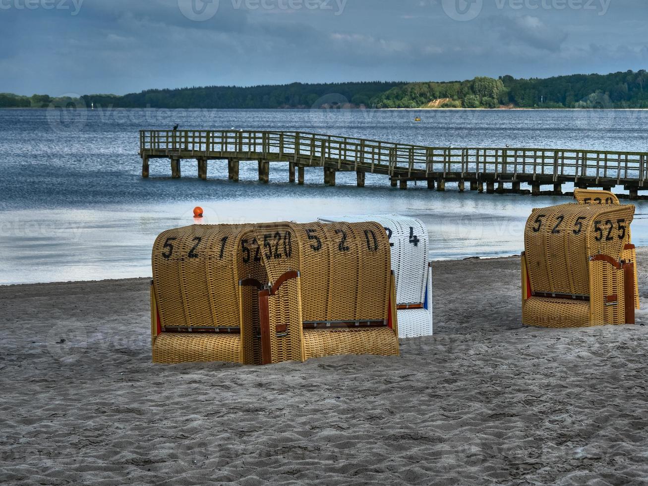 de stad eckernfoerde aan de Oostzee foto