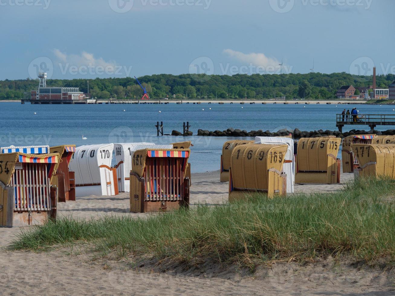 de stad eckernfoerde aan de Oostzee foto