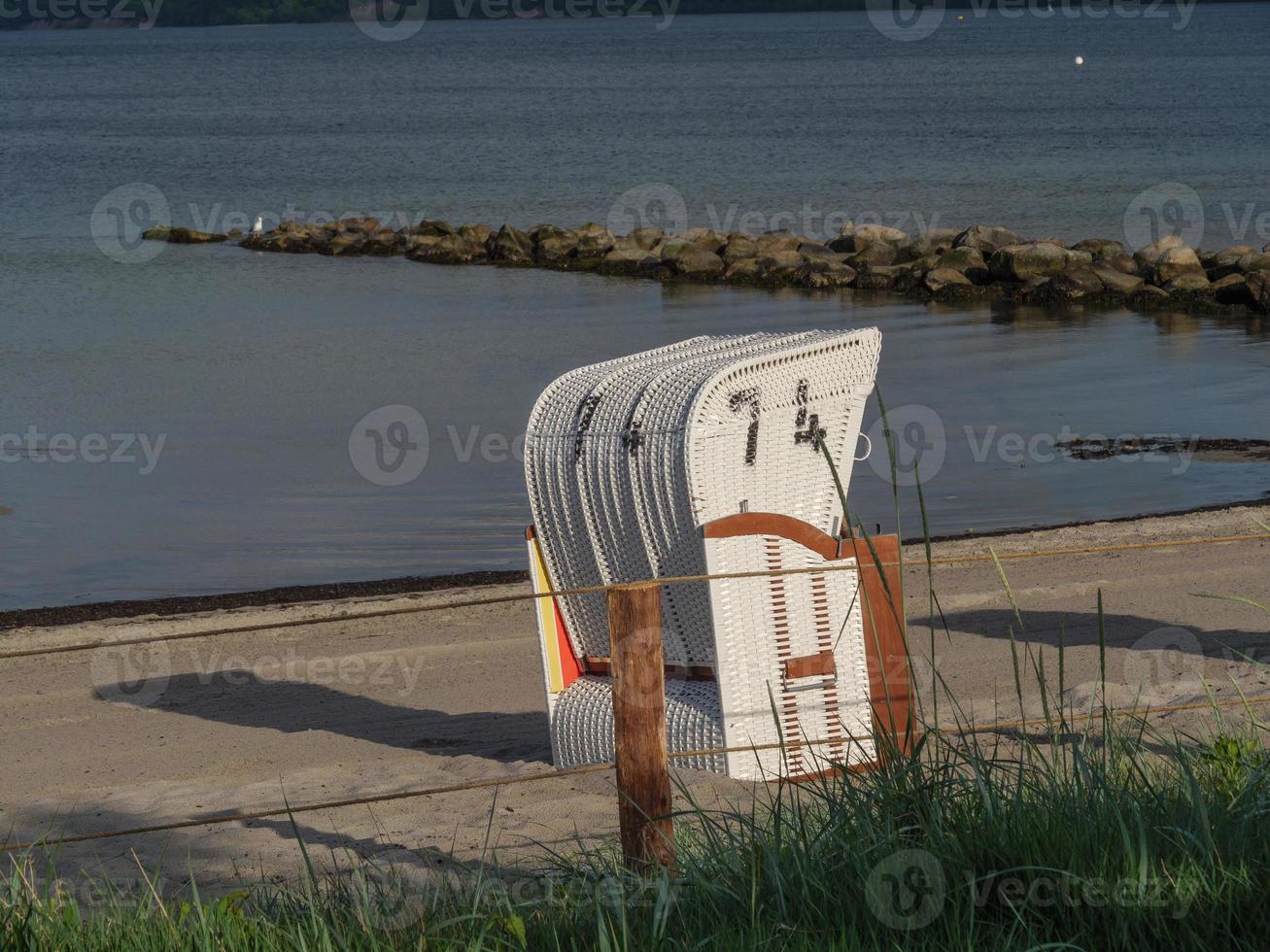 de stad eckernfoerde aan de Oostzee foto