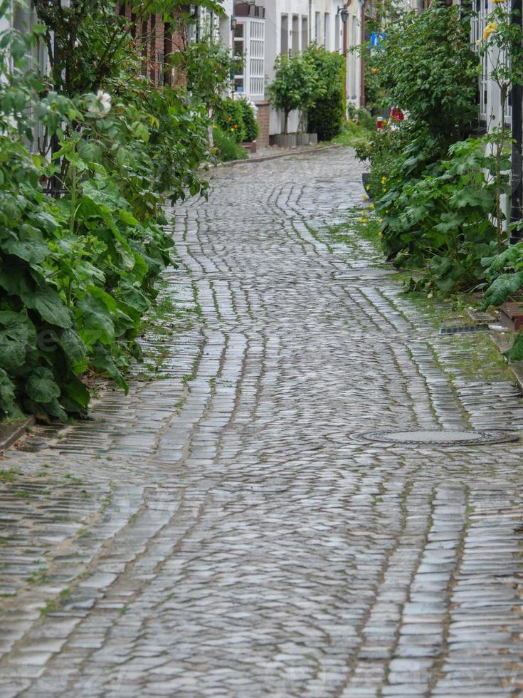 de stad eckernfoerde aan de Oostzee foto