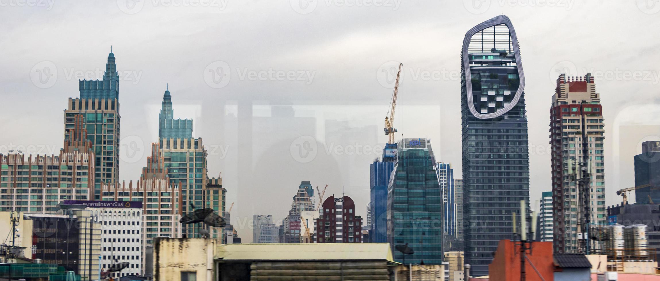 bangkok stad panorama wolkenkrabber stadsgezicht van de hoofdstad van thailand. foto