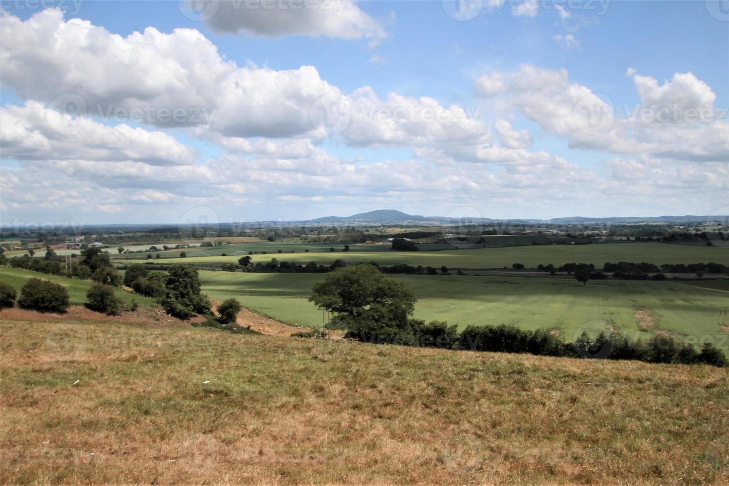 uitzicht op het platteland van Shropshire vanaf Lyth Hill in de buurt van Shrewsbury foto