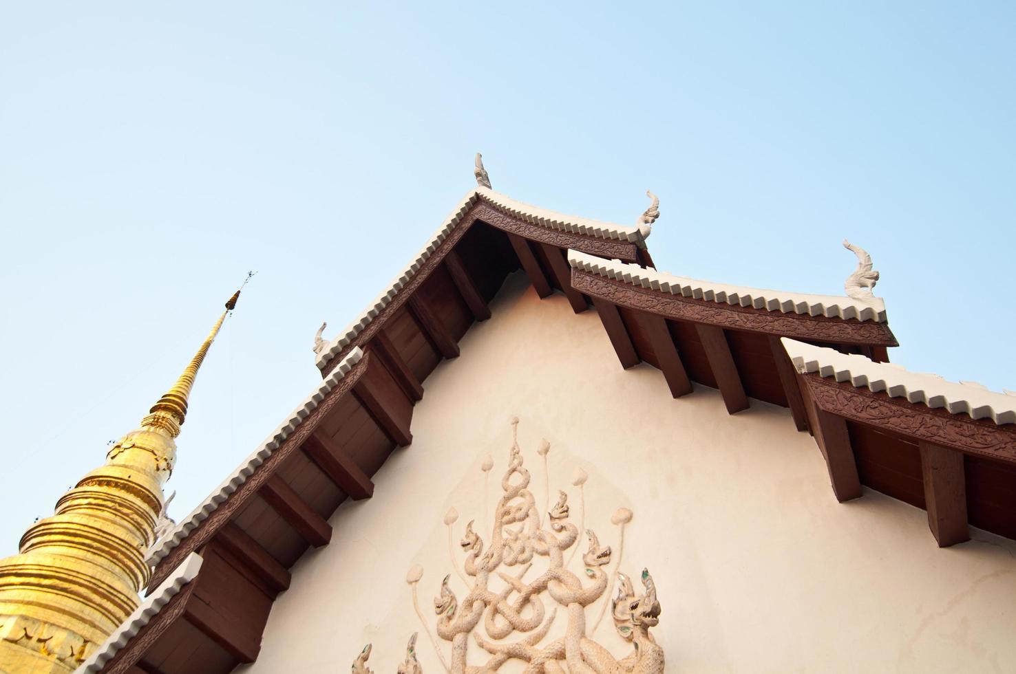 oude tempel en pagode in de provincie nan, thailand. foto