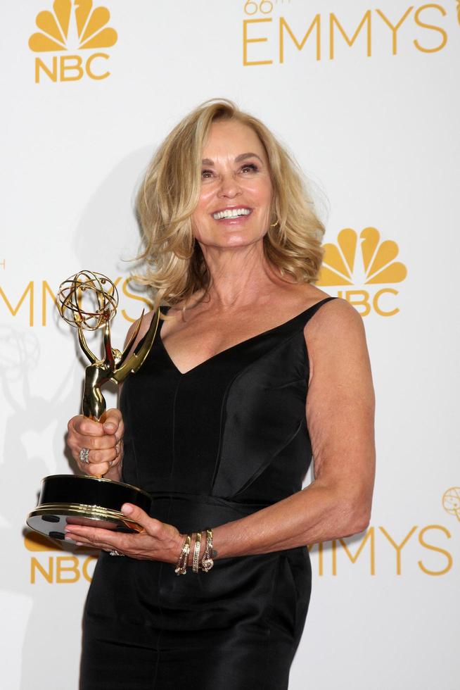 los angeles, 25 aug - jessica lange bij de primetime emmy awards 2014, perskamer in nokia theater at la live op 25 augustus 2014 in los angeles, ca foto