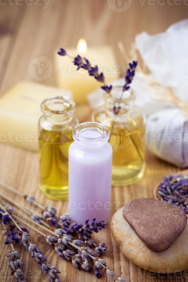 biologische lavendel spa-producten foto