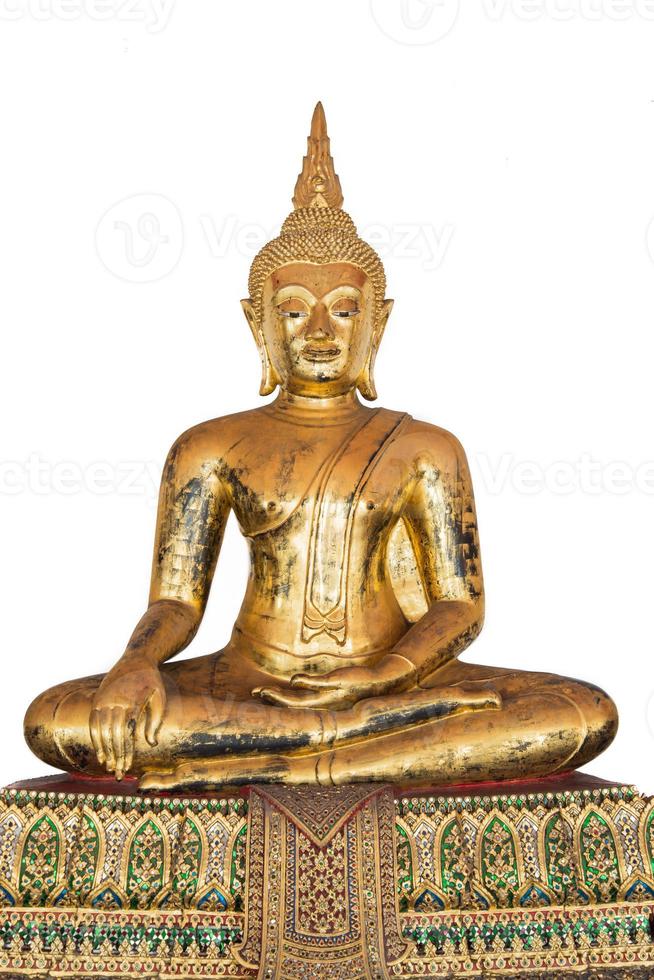 antieke bronzen zittende boeddha foto