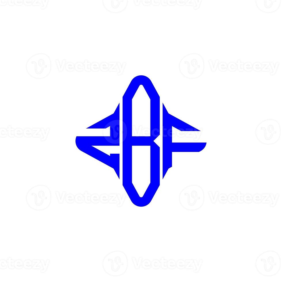zbf letter logo creatief ontwerp met vectorafbeelding foto