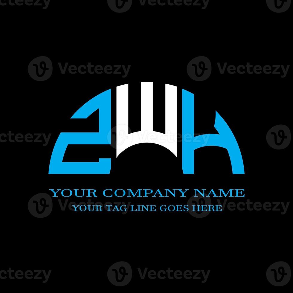 zwh letter logo creatief ontwerp met vectorafbeelding foto