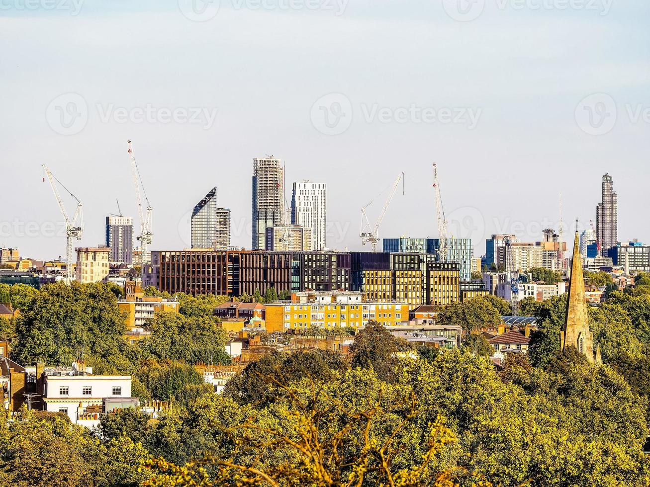 hdr uitzicht op de skyline van londen foto