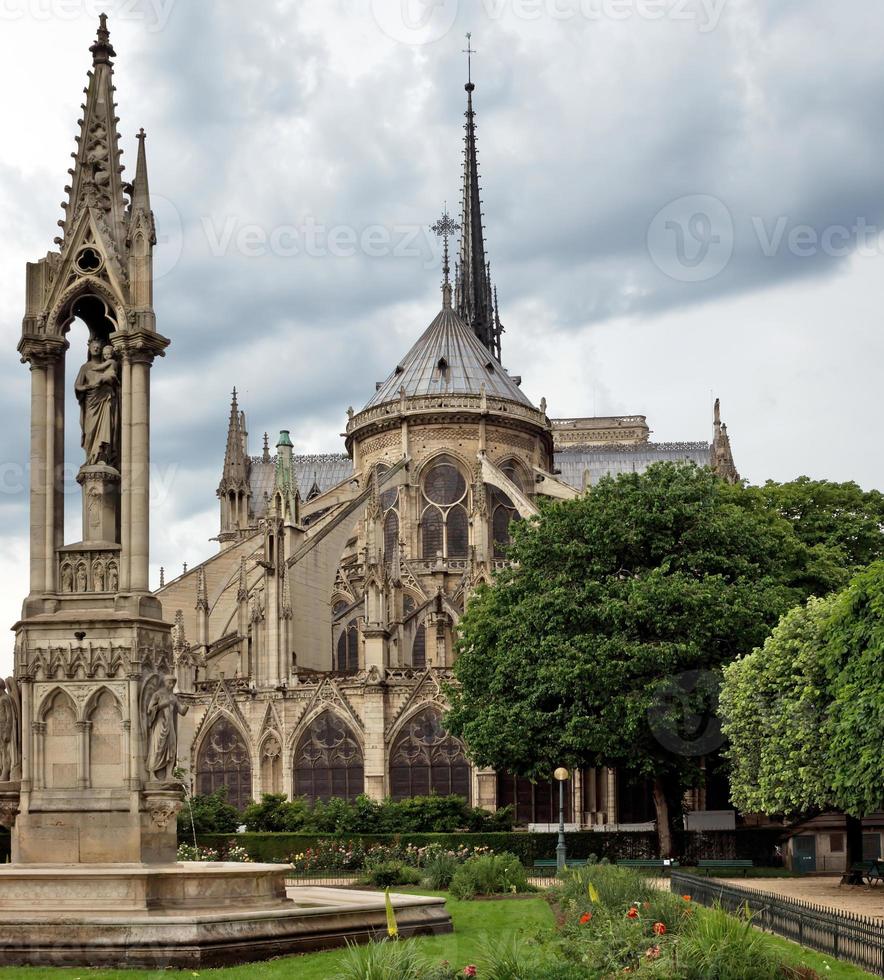 parijs - kathedraal van de notre dame foto
