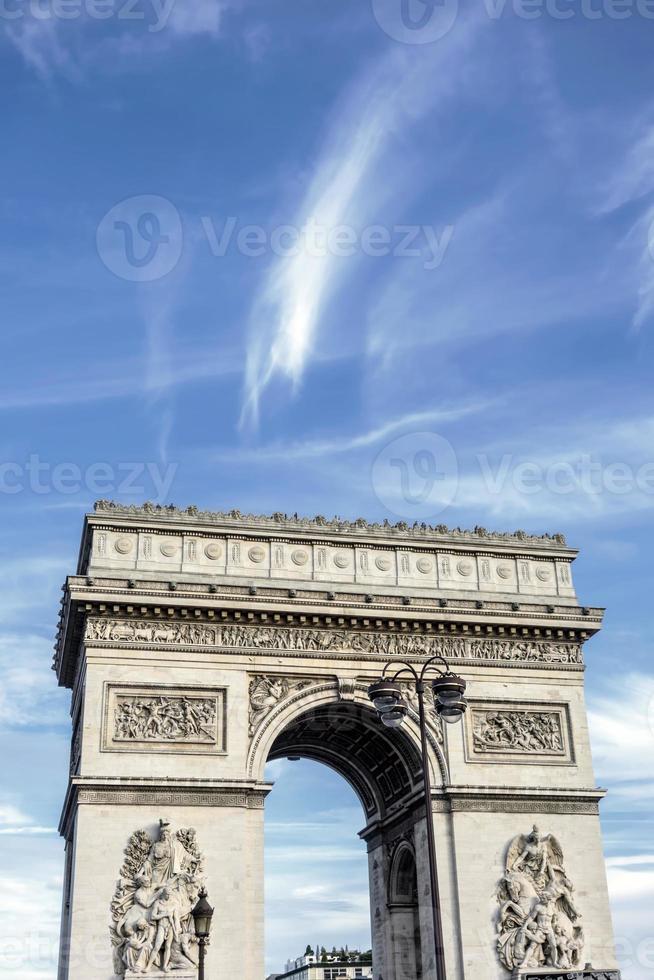 Arc de Triomphei in Parijs foto