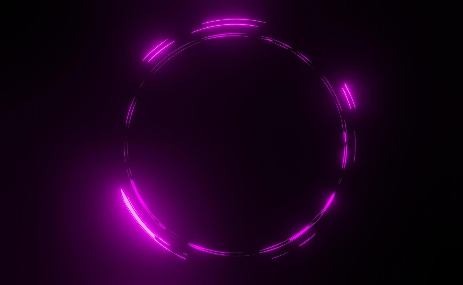 3D render van rgb neonlicht op duisternis achtergrond. abstracte laserlijnen worden 's nachts weergegeven. ultraviolette spectrumstraalscène: foto