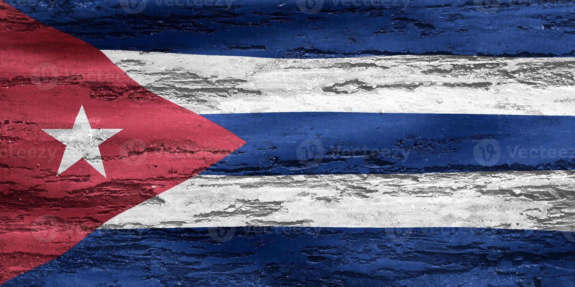 Cuba vlag - realistische wapperende stoffen vlag foto