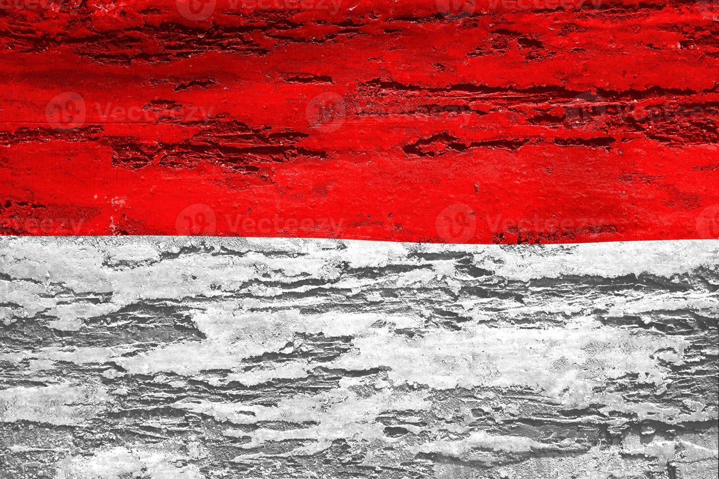 3D-illustratie van een vlag van Indonesië - realistische wapperende stoffen vlag foto