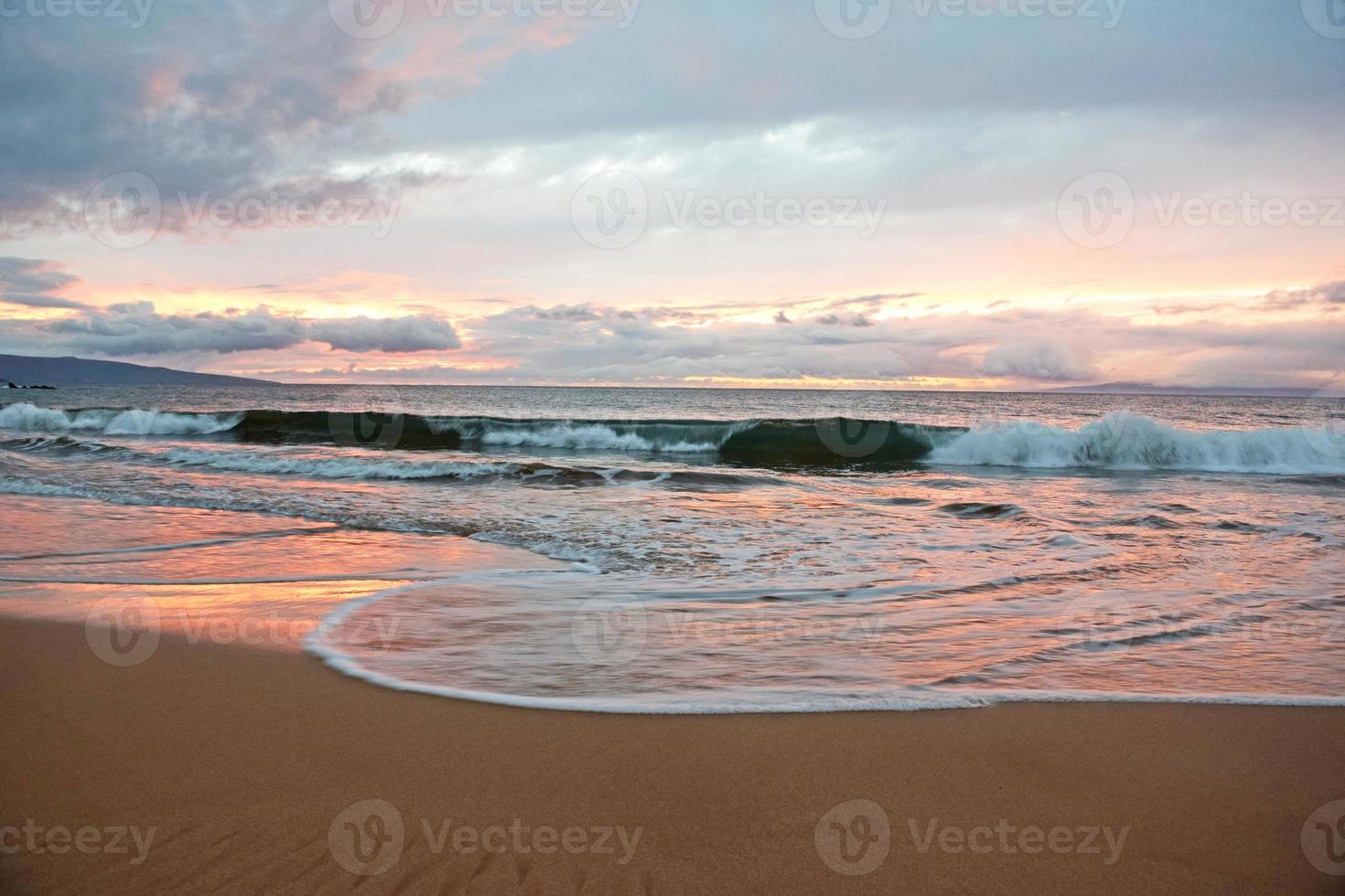Wailea State Beach zonsondergang foto