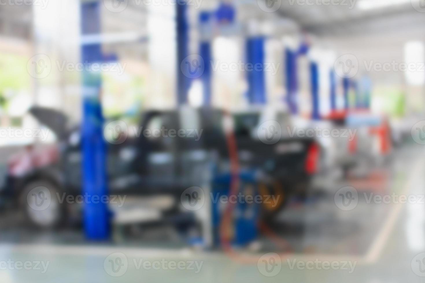 auto reparatie servicecentrum wazig achtergrond foto