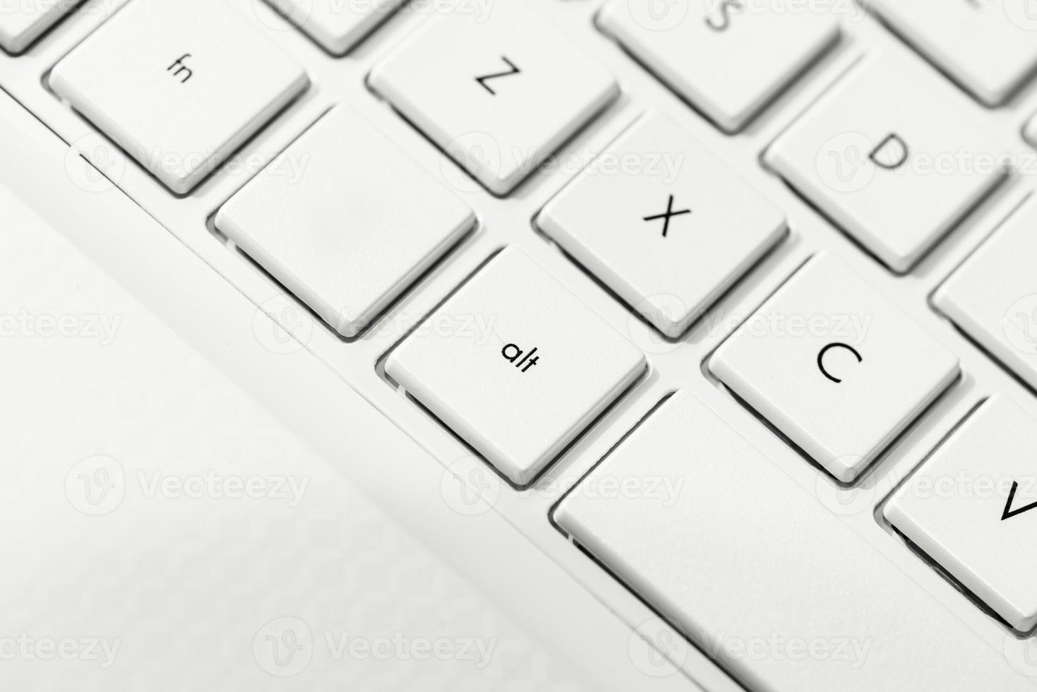 toetsenbord met witte lege enter-knop, met copyspace foto