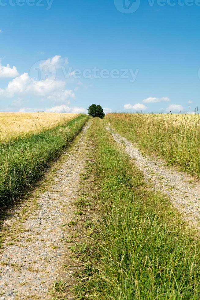 rechte onverharde weg foto