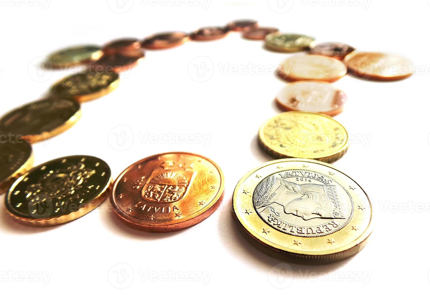 euro geld thuis - eurocent en munten foto