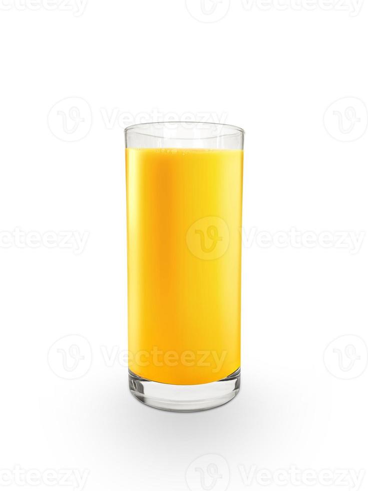 Jus d'orange glas, geïsoleerd op een witte achtergrond foto