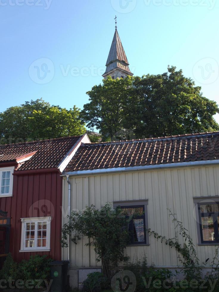 trondheim stad in noorwegen foto