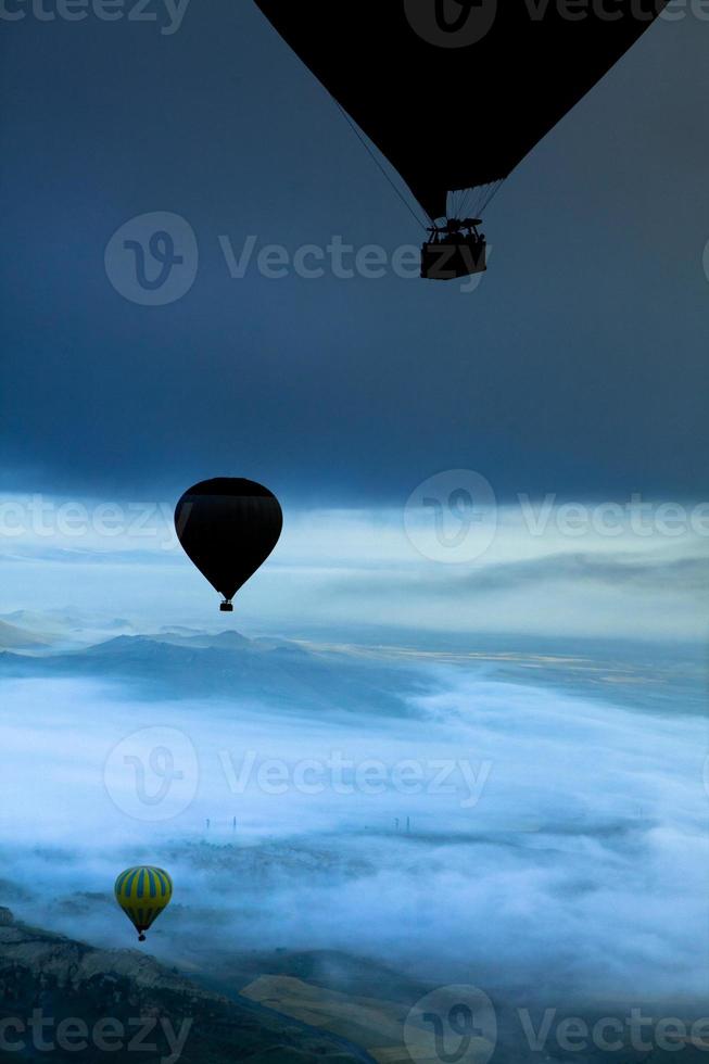 heteluchtballonnen over Cappadocië, Turkije foto