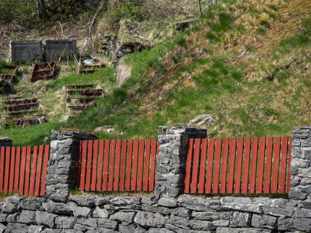 het dorp flam in noorwegen foto