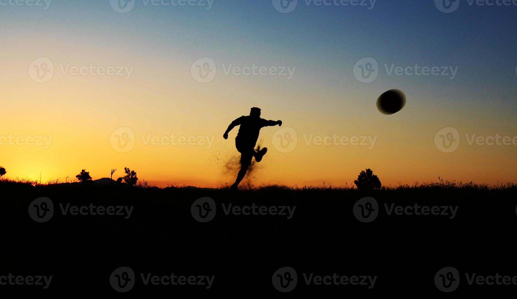 voetbal silhouet foto