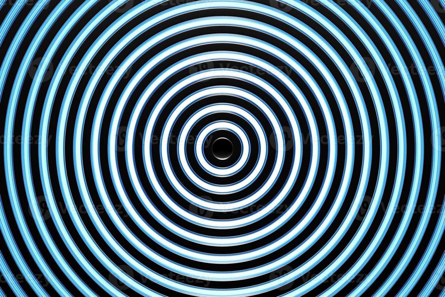 3D illustratie van blauwe ronde vormen .set van vormen op monocrome achtergrond, patroon. geometrie achtergrond foto