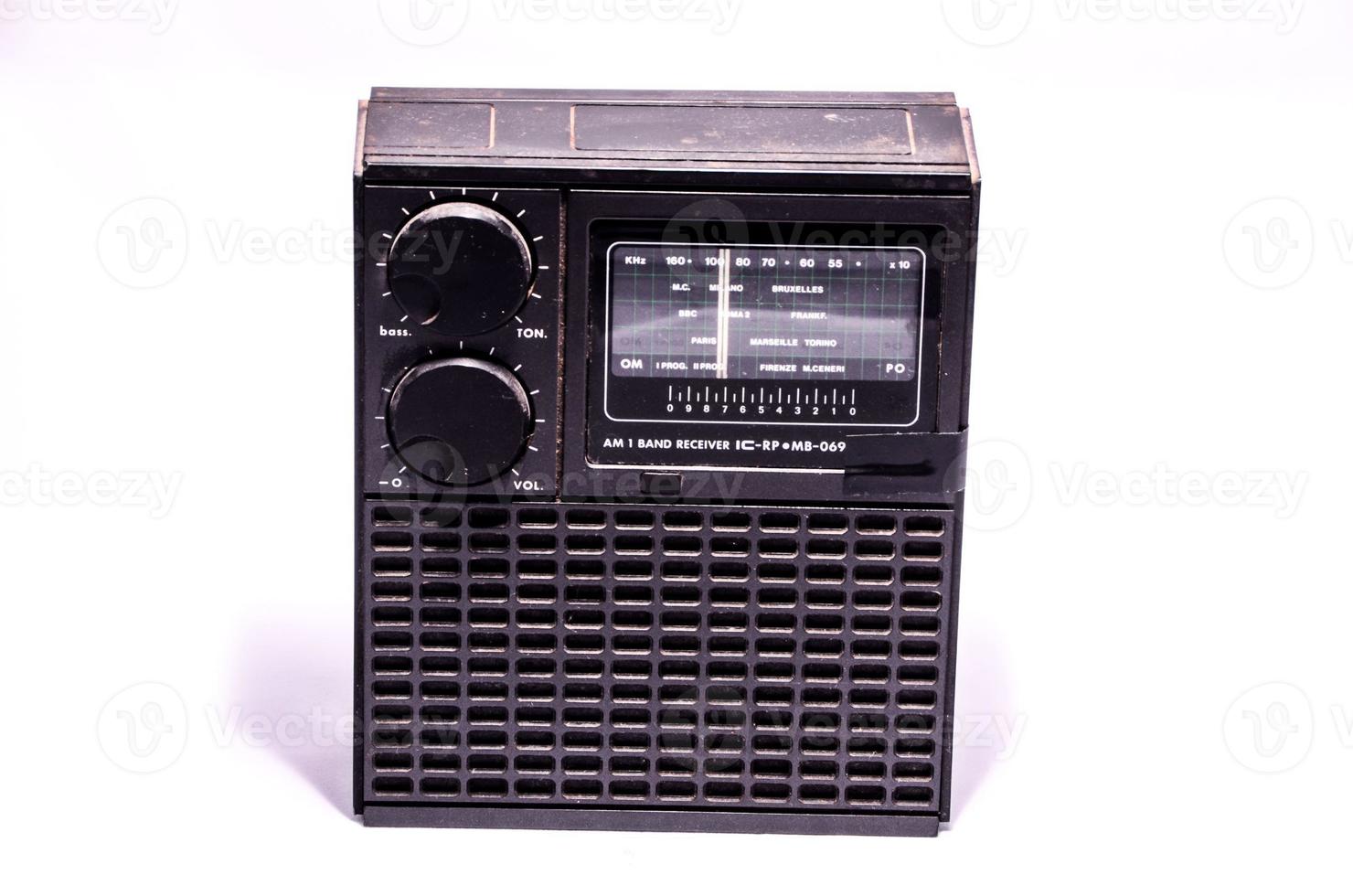 oude retro vintage 70's radio foto