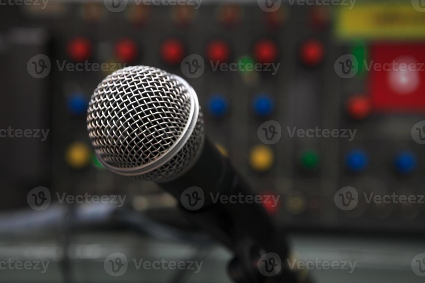 close up van microfoon foto
