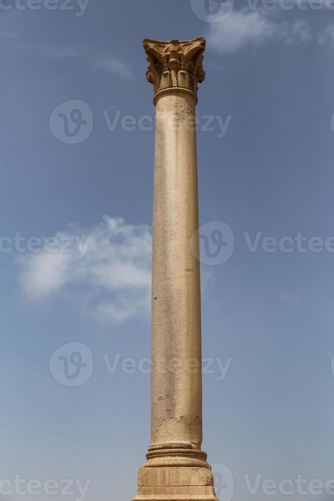 pompey pijler in alexandria, egypte foto