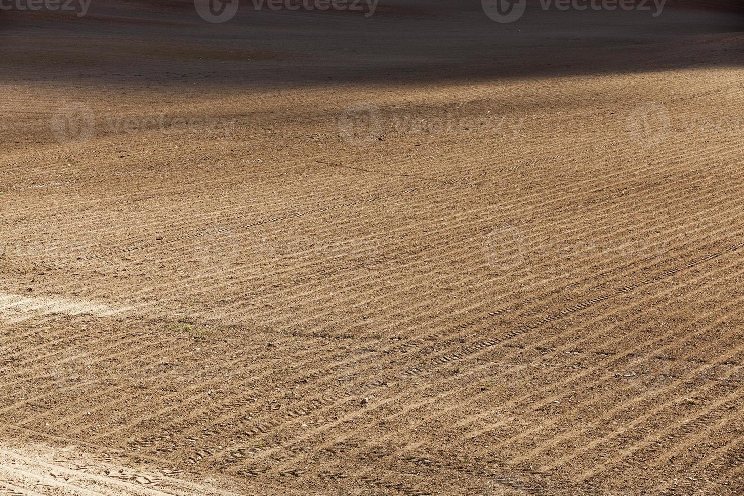 geploegd landbouwgebied foto