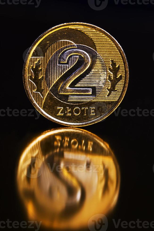 Poolse zloty's in de vorm van metalen munten foto